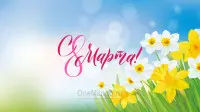 Занавес 8 марта 200  (готовый 4х3м)