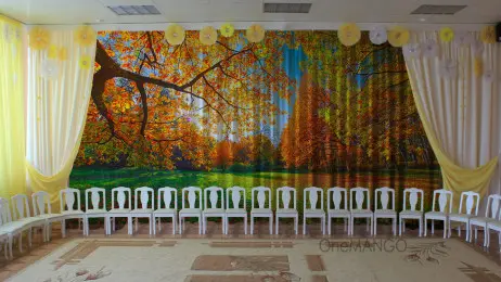 Осенний занавес 029  (готовый 3х2,8м)